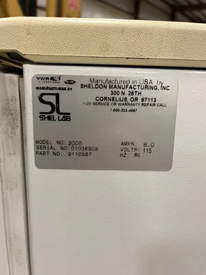 VWR 2005 Sheldon Shel Lab 9110567 Low Temperature Incubator