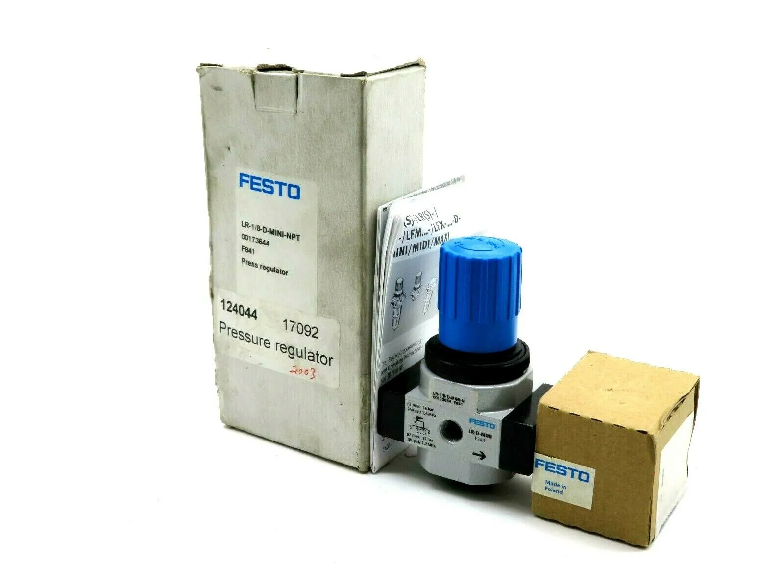 NEW FESTO LR-1/8-D-MINI-NPT PRESS REGULATOR 00173644 LR18DMININPT