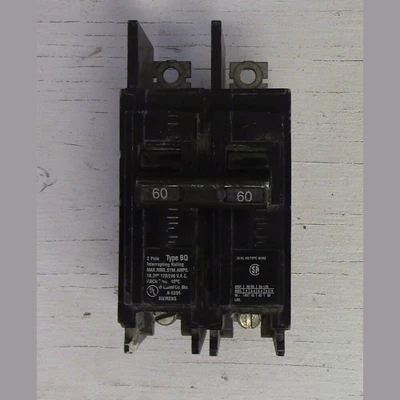 Siemens 2 Pole 60 Amp Type BQ Bolt-on Breaker