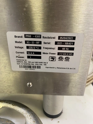 124-0065 Pro Cut KG-32-MP Meat Grinder
