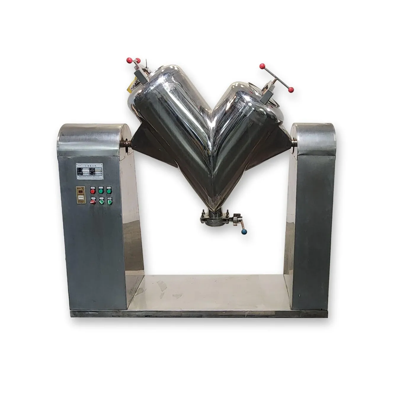 Used Stainless Steel 20 Liter V-Cone Lab Blender Twin Shell Laboratory Mixer
