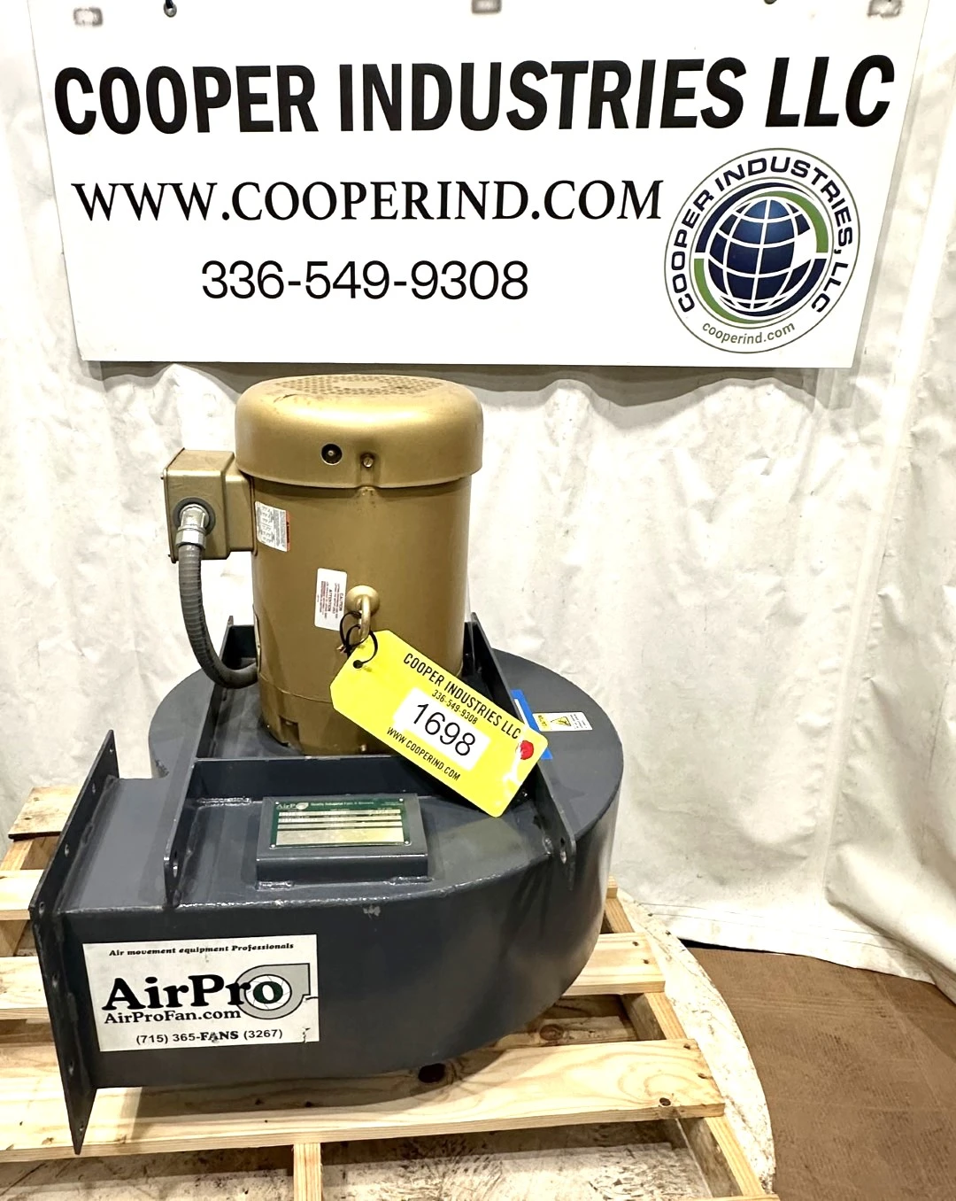 Used _UNKNOWN_ _UNKNOWN_ Centrifugal Fans West Virginia US | Cooper Industries #1409140