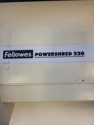 Fellowes Powershred 220 Paper shredder with bags - measuring 17 x 17 x 32 in