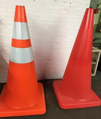 3129-700 LOT of (6) Orange & Pink Oversized Traffic Safety Cones