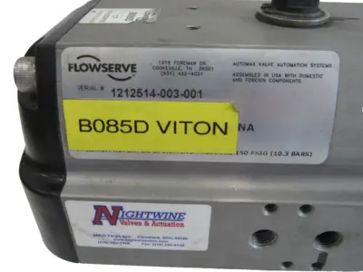 USED FLOWSERVE B085D PNEUMATIC VALVE ACTUATOR
