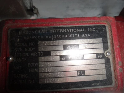 USED MASONEILAN 37-10123