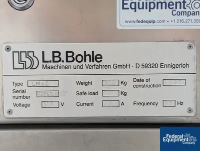 USED Bohle Bohle Bin Blender, Model LM40