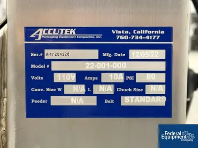 Used Accutek Accutek Spindel Cap Retorquer Cappers Ohio US | Federal Equipment Company #1337955