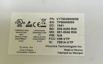 Used VICONICS VT7652B5000B HVAC Parts and Equipment | Surplus Asset Holdings #1198521
