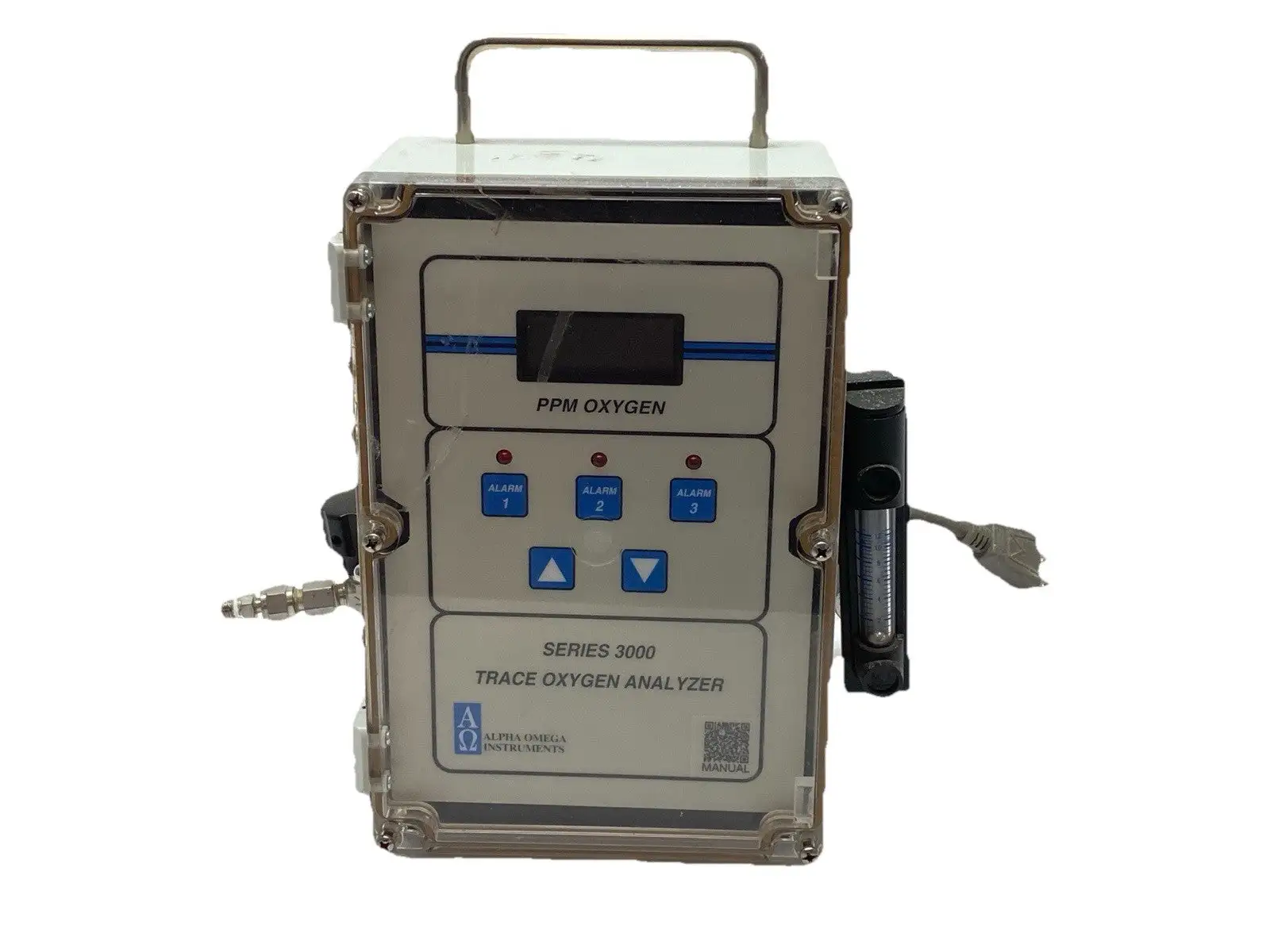 USED ALPHA OMEGA INSTRUMENTS SERIES 3000 TRACE OXYGEN ANALYZER 115VAC