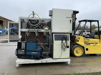 Used 2008 FANUC M10IA DUAL ARM ROBOTIC FOAM CELL WITH A/B SIDED INDEX TABE/ COULD CONVERT TO WELD CELL Robotic Welding Cells | Harbor Machinery Inc. #1283347
