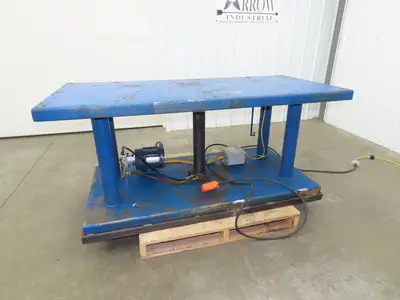 1000lbs Hydraulic Lift 4 Post Work Table Bench 71x31" Top 32-48" Lift 120V