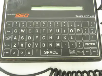Markem 960 Touch Dry Jet Keyboard Controller w/LCD Display