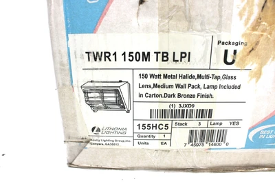 Lithoina Lighting Cast/Glasd Wall Pack TWR1 150M New Open Box Lighting