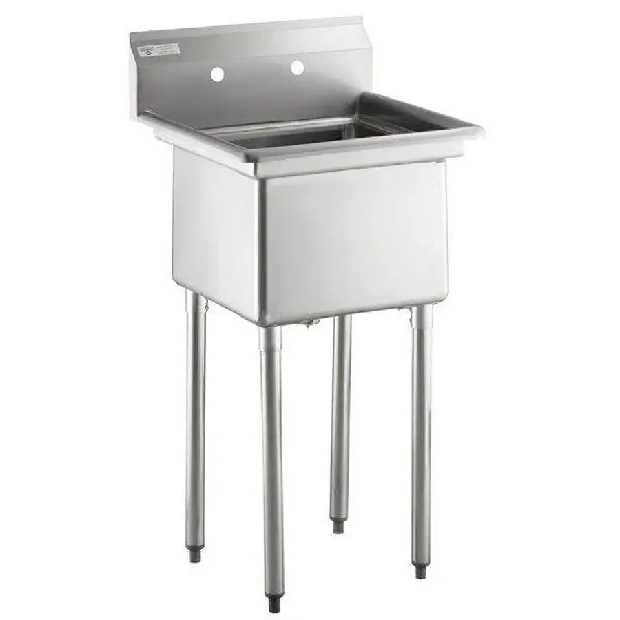 Elite Stainless Steel One Compartment Commercial Sink without Drainboard