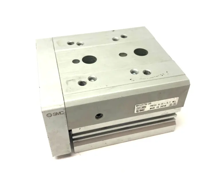 Used SMC GUIDED SLIDE TABLE CYLINDER 25MM BORE, 20MM STROKE Linear Actuators | Maverick Industrial Sales #1111212