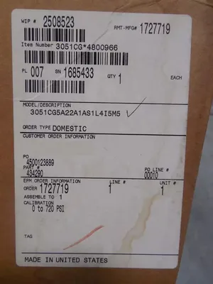 Rosemount Emerson 3051CG*4800966 Pressure Transmitter w/ Remote Seal 434290 New NIB