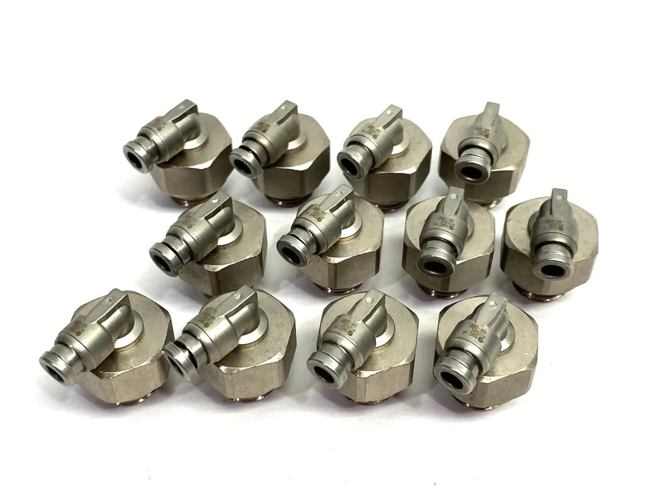 USED SMC METAL SWIVEL ELBOW FITTING MALE, 4MM OD TUBE
