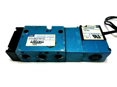 USED MAC VALVES SOLENOID VALVE 5/2 WAY. 24VDC COIL 8.5W