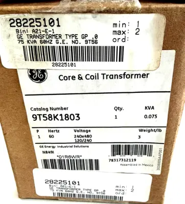 NEW GE 9T58K1803 CORE & COIL TRANSFORMER 60HZ