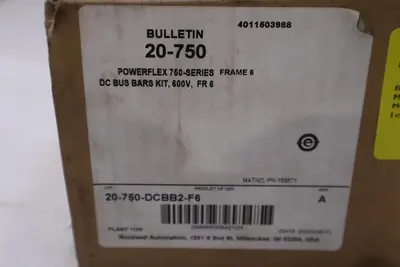 Allen Bradley 20-750-DCBB2-F6 POWERFLEX 753/755 FRAME 6 DC BUS BARS - STK 3832CC