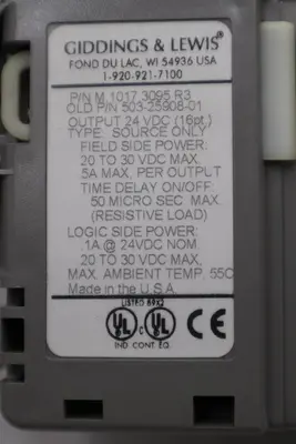 GIDDINGS & LEWIS DANAHER MOTION M.1017.3095 R3 / M10173095 R3 MODULE #6010