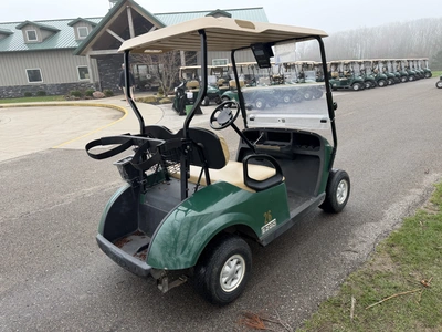(1) 2015 E-Z-Go golf cart with a Kawasaki gas engine, does not include Club canopy, includes ball wa...