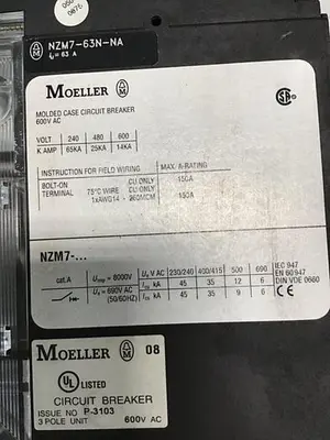 USED MOELLER NZM7-63N-NA