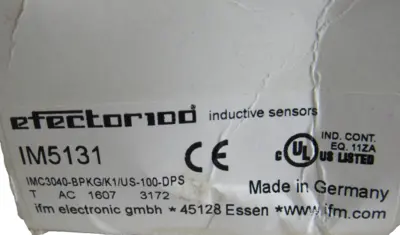 NEW EFECTOR IMC3040-BPKG/K1/US-100-DPS-IM5131 INDUCTIVE SENSOR