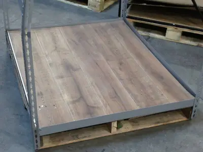Adjustable Gray Metal Frame Built to Fit Onto Pallets - Perfect for Projects