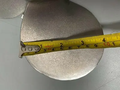 Stainless Steel 3 Blade Tank 9.25" Mixing Propeller 1.75" Shaft OD