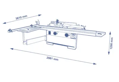 SCM minimax cu 410e Combination Machine (1-Phase) 6.5HP/8.5′ Slide