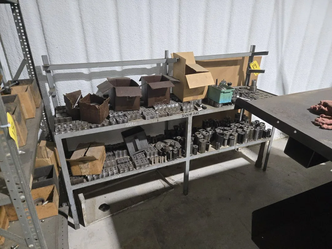 Shelf and Contents; Lathe Tooling