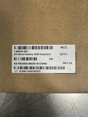 New HP Wired Desktop 320K Keyboard Wired Keyboard L96909-001 (BIN-1.3.4)