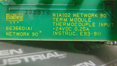Bailey Controls NIAI02 Network 90 Thermocouple Input Termination Module No Cover Used