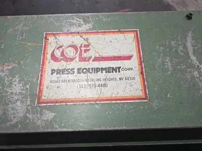 Used COE PRESS EQUIPMENT HS5-30 Misc Industrial Equipment Kentucky US | Aucto #687332