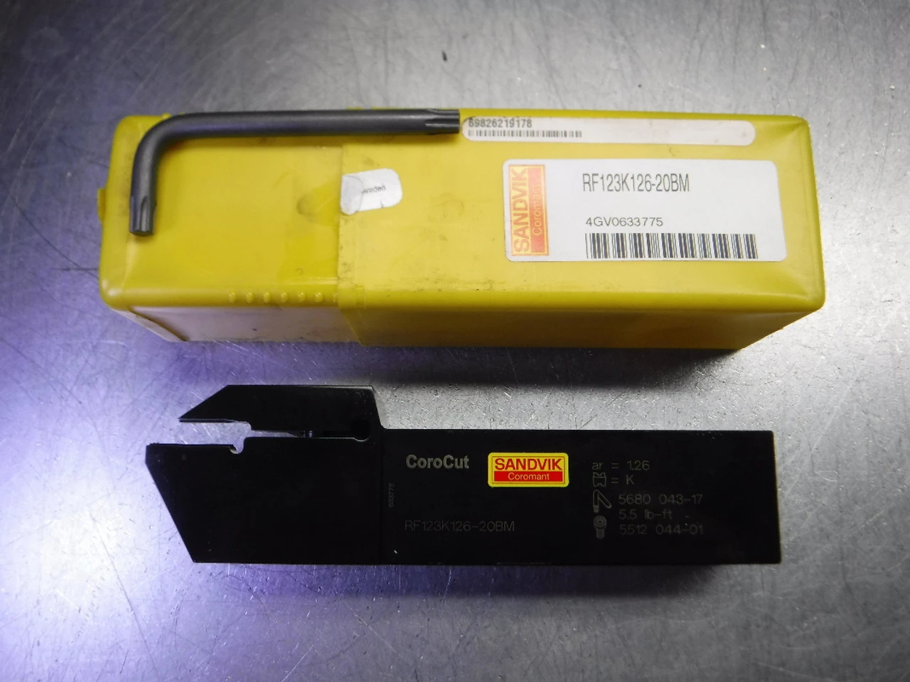 Sandvik 1.250" x 1.250" Indexable Grooving Tool Holder RF123K126-20BM (LOC3321)