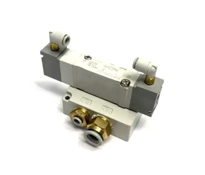 SYA7340-03 | SMC  Air Pilot Valve & Base 3/8" NPT - Used