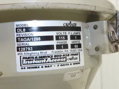 Conair DL8 Vacuum Receiver Loader 8" Clear Hopper Pneumatic Valve
