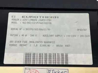 461/083/13/19/060/002/00 | Eurotherm  Thyristor Power Unit 240V 40A - Used
