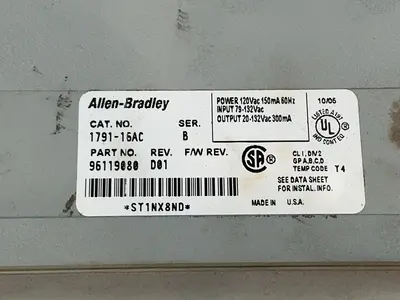 Used ALLENBRADLEY 179116AC PLC Input & Output Ohio US | HGR 24 #1326176