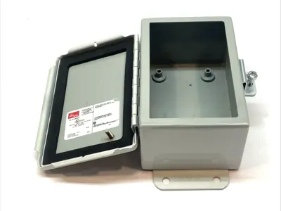 Used NVENT HOFFMAN Industrial Control Panel Hinged Enclosure 6"L x 4"W x 3"H Electrical Boxes Michigan US | Maverick Industrial Sales #1392964