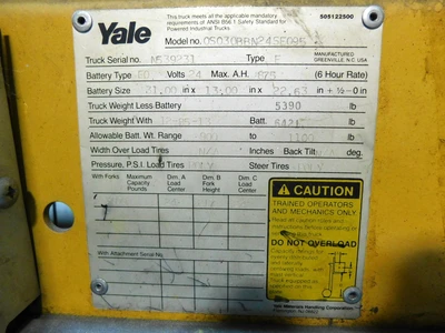 USED YALE 0SO ORDPICK