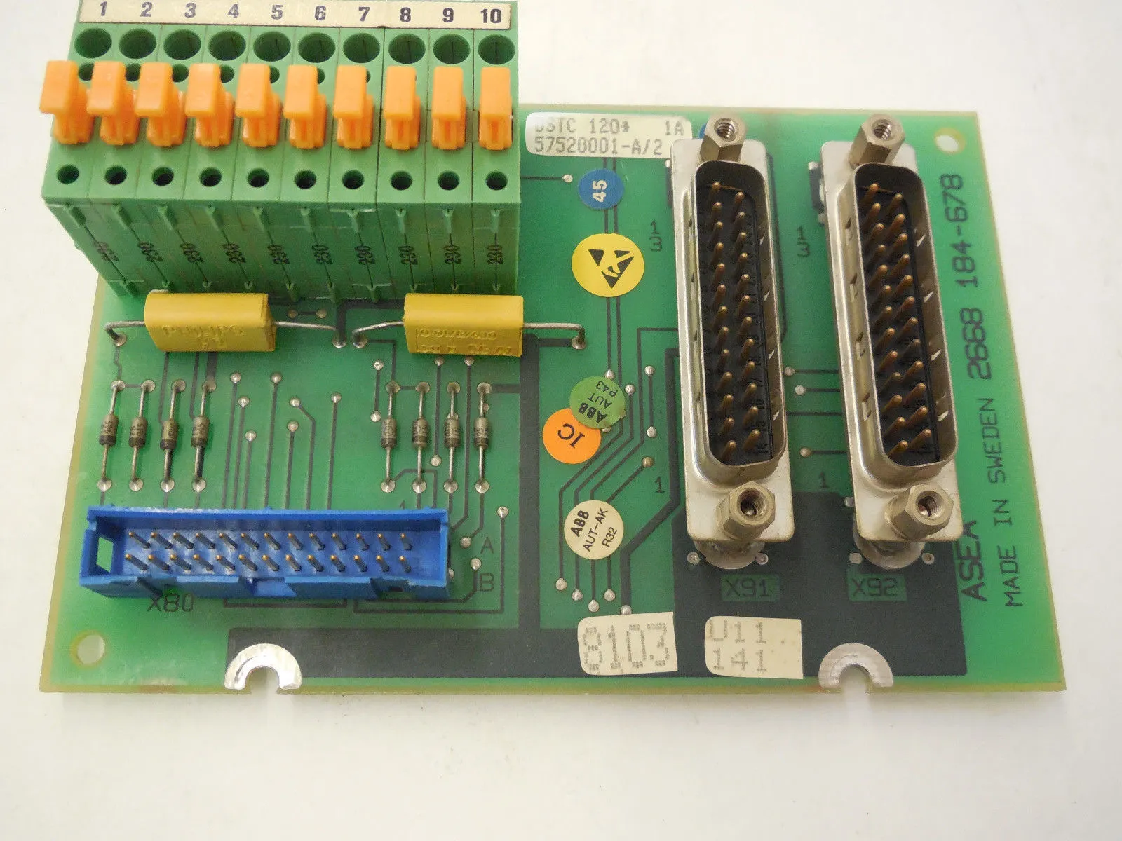 USED ABB 57520001-A/2 PC BOARD DSTC-120 57520001A2