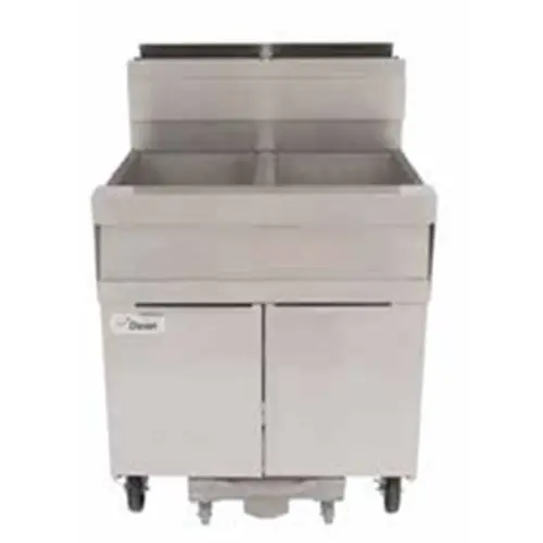 Dean SCFD260G Gas Fryer - (2) 75 lb Vats, Floor Model, Natural Gas