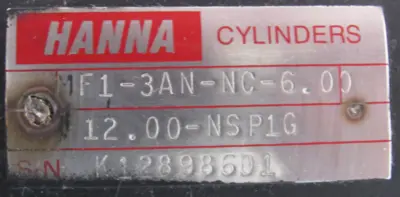 NEW HANNA MF1-3AN-NC-6.00-12.00-NSP1G CYLINDER MF1-3ANNC6001200NSP1G