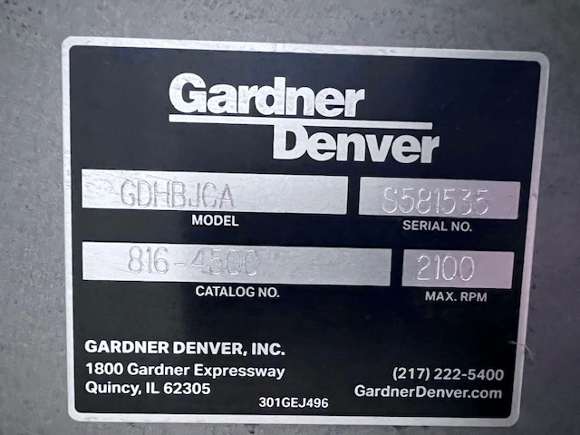 Used Gardner Denver GDHBJCA Blowers Minnesota US | Peak Machinery, Inc. #284835