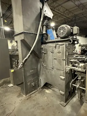 6" X (2) 15 HP WHEEL WHEELABRATOR "SKEW ROLL PIPE & BAR" SHOT BLAST BLASTER SYSTEM: STOCK #20002