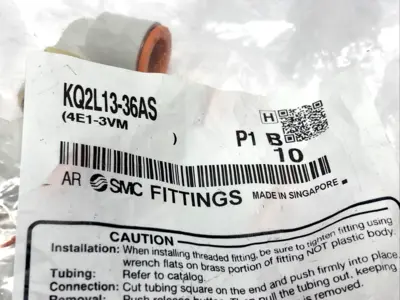 KQ2L13-36AS | SMC  Male Elbow Fitting 1/2" Tube O.D. 3/8" NPT 10-PACK - New
