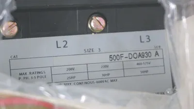 NEW ALLEN BRADLEY 500F-DOA930 CONTACTOR SER. A, SIZE 3, 500FDOA930